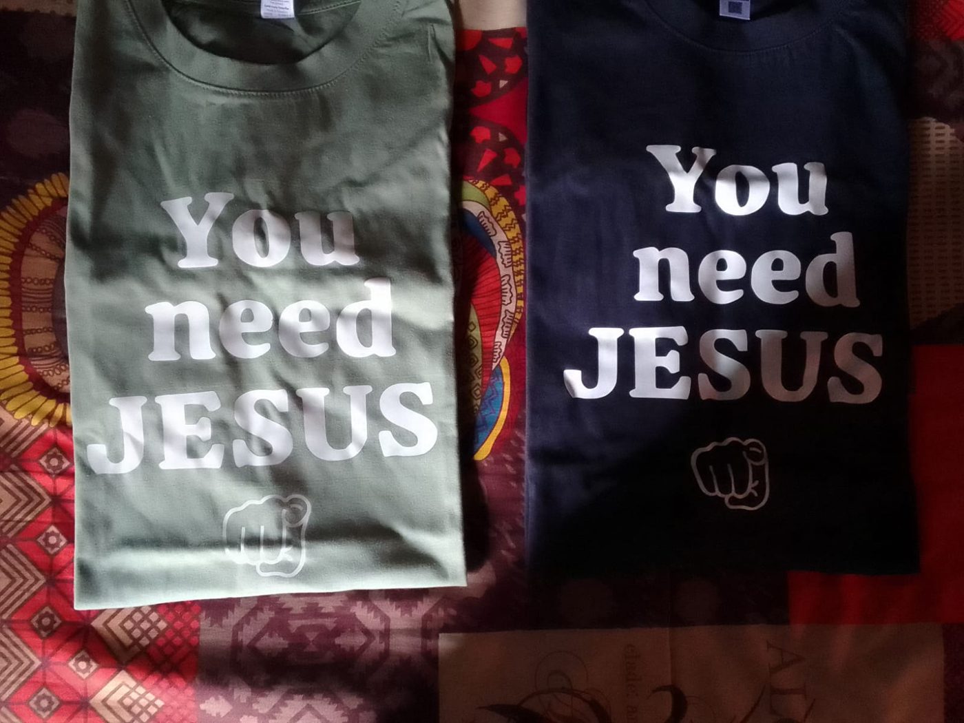 Customer holding long sleeve