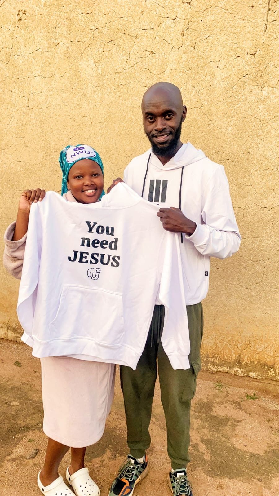 Customer wearing You need JESUS merch